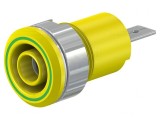 Soclu Banană 4mm Galben-Verde 24A 1kV