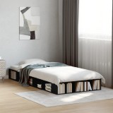 Cumpara ieftin Cadru de pat, negru, 90x200 cm, lemn prelucrat