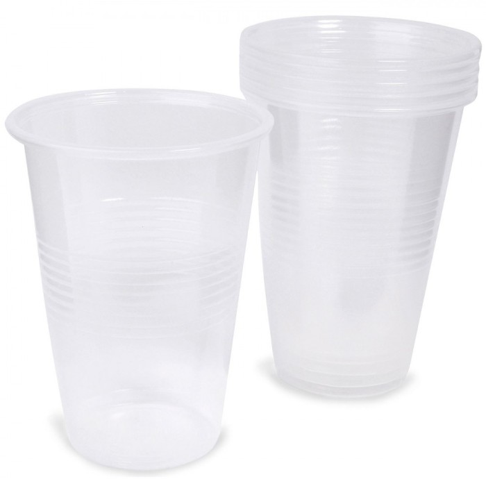 Set Pahare Plastic, 480ml, Capacitate 0,48L, Transparent, 8 Bucăți