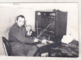 Bnk foto Militar in termen - telefonist centrala, Alb-Negru, Romania de la 1950
