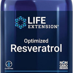 Supliment Alimentar Life Extension, Resveratrol optimizat, cu resveratrol si quercetina, 60 de tablete vegane, testate in laborator, vegetarian, fara