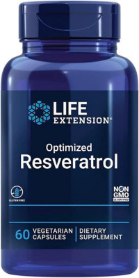 Supliment Alimentar Life Extension, Resveratrol optimizat, cu resveratrol si quercetina, 60 de tablete vegane, testate in laborator, vegetarian, fara foto