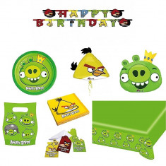 Pachet party Angry Birds King Pig, Radar Green, set 40 piese foto