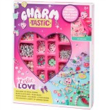 Set bijuterii cu talismane pentru copii , Kit creativ bratari si coliere DIY