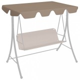VidaXL Copertină de rezervă leagăn grădină gri taupe 188/168x145/110cm