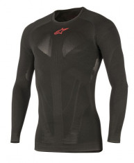 Tricou termoactiv ALPINESTARS MX TECH culoare negru rosu, marime L M maneca lunga foto