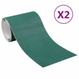 VidaXL Bandă de gazon artificial cu două fețe, 2 buc, verde, 0,15x10 m