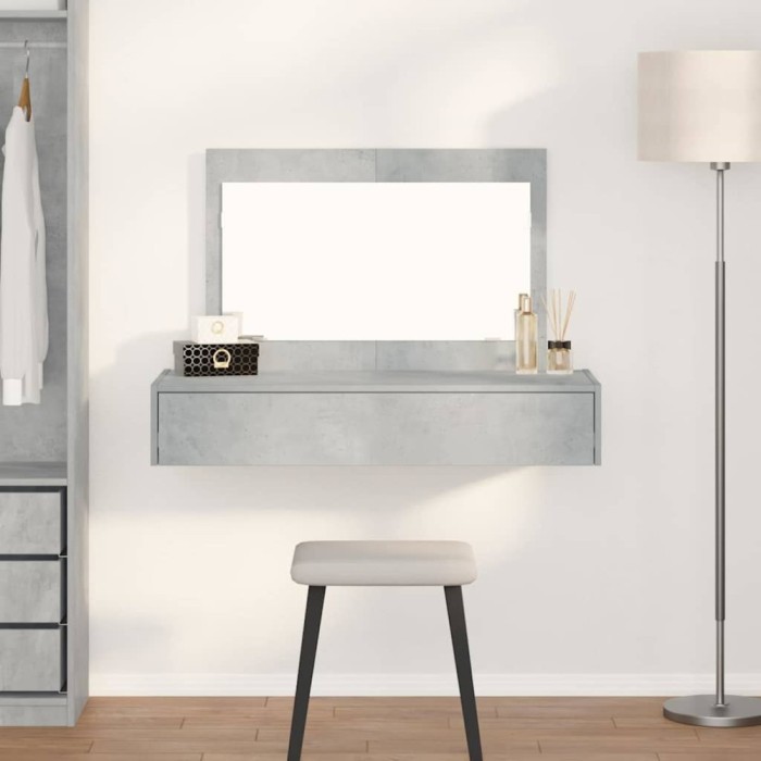 vidaXL Masă de Machiaj cu sertar Gri 100 x 40 x 70 cm Lemn compozit