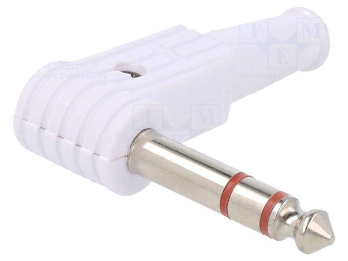 Conector Jack 6,3mm Stereo 90&deg; pe cablu
