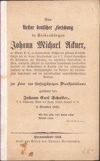 K54 Dem Nestor deutscher Forschung in Siebenburgen Johann Michael Ackner 1858 foto