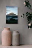 Tablou Canvas, "Muntele &icirc;n lumina dimineții", Munte, Nor, Cer, Verdeață, Răsărit, Peisaj, Panorama, Tranquilitate, Natură, 26 x 39 cm, CMCLASS