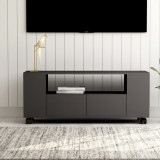 Comoda TV, gri, 120x35x48 cm, lemn prelucrat GartenMobel Dekor, vidaXL