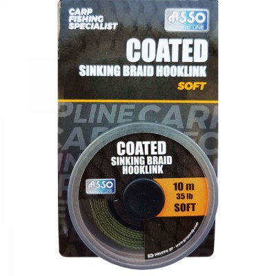 Fir ASSO Coated Soft Sinking Braid Hooklink 25Lb 10m foto