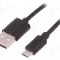 Cablu USB A mufa, USB B micro mufa, USB 2.0, lungime 0.25m, negru, QOLTEC - 50497