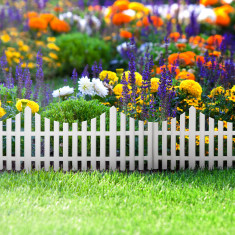 Gard bordura pt. paturi de flori 60x23 cm - mat. plastic foto