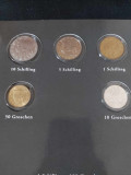 Set complet - Austria &icirc;n șhiling și Euro seria 2002 de la 1 cent la 2 euro, Europa