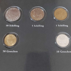 Set complet - Austria în șhiling și Euro seria 2002 de la 1 cent la 2 euro