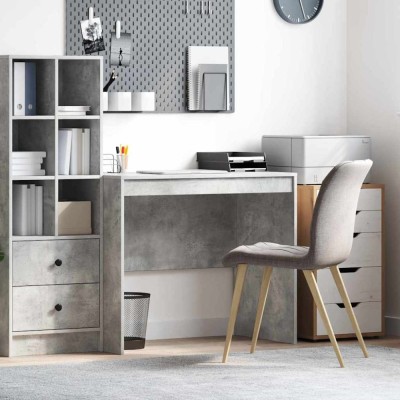 vidaXL Birou Gri beton 90 x 50 x 76 cm Lemn compozit foto