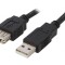 Cablu USB 2.0 A-A 1,8m negru CCA