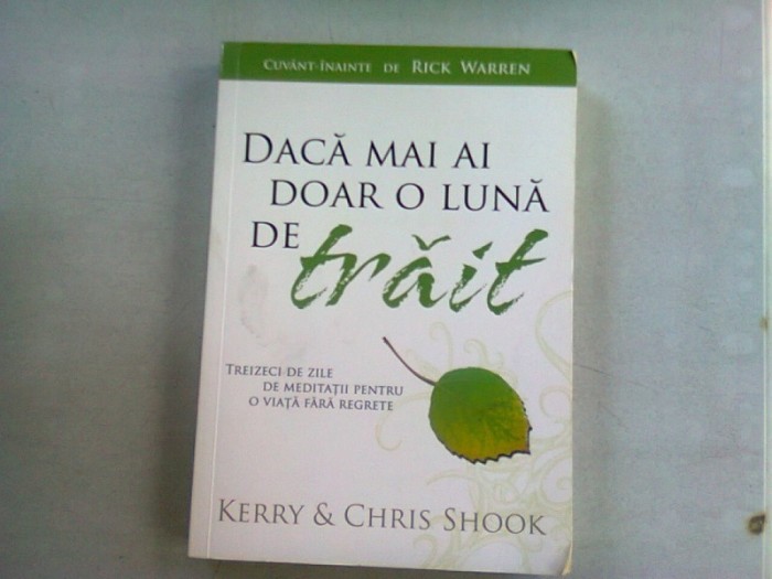 DACA MAI AI DOAR O LUNA DE TRAIT - KERRY ^ CHRIS SHOOK