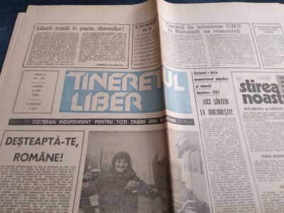 ZIARUL TINERETUL LIBER NR 110 4 MAI 1990 foto
