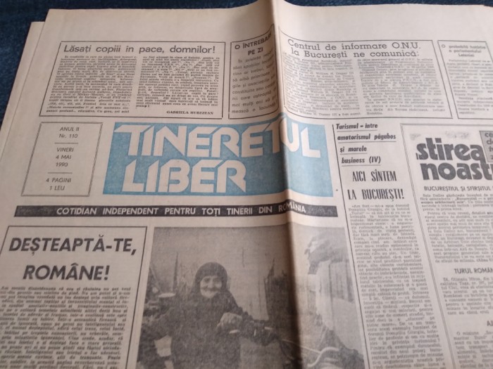 ZIARUL TINERETUL LIBER NR 110 4 MAI 1990