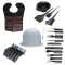 Set complet vopsit parul casca suvite pelerina clipsuri bol 10 piepteni frizerie