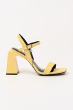 Karl Lagerfeld sandale de piele ASTRA NOVA culoarea galben, KL33124