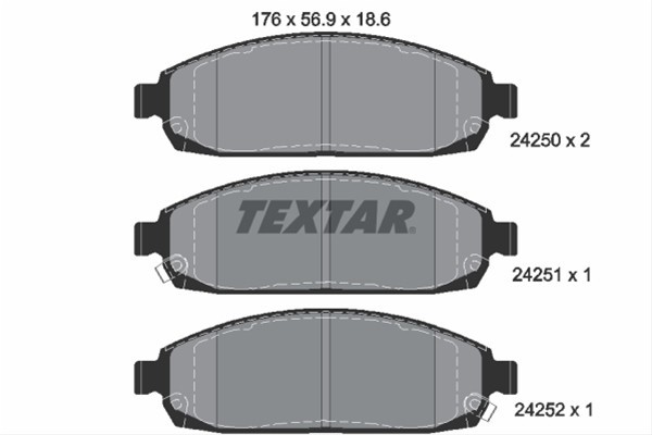 Set placute frana TEXTAR 2425001