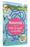 Numerele - Carte de colorat cu activitati