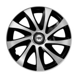 Cumpara ieftin Set 4 capace roti Drift exrta silver&amp;black R15 Compatibil Cu Fiat