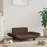 VidaXL Pat de c&acirc;ini, maro, 70x45x28 cm, piele ecologică