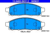 ATE 13.0460-5631.2 set placute frana,frana disc