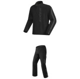 Cumpara ieftin Costum ploaie (geaca+pantaloni) pentru scuter - motocicleta Seventy model SD-S5 Monsoon culoare: negru (montare peste echipament) L