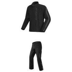 Costum ploaie (geaca+pantaloni) pentru scuter - motocicleta Seventy model SD-S5 Monsoon culoare: negru (montare peste echipament) L