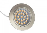 Spot led ingropat cu fire alb rece 12V 2-2.5W rama silver cu atingere