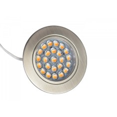 Spot led ingropat cu fire alb rece 12V 2-2.5W rama silver cu atingere