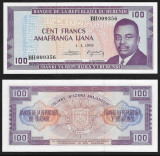 BURUNDI █ bancnota █ 100 Francs █ 1981 █ P-29b █ UNC █ necirculata