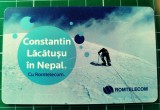 Cartela telefonica Romtelecom 10 lei Sprijină valorile rom&acirc;nești Constantin Lăcătușu Himalaya Nepal 100.000 unitați L6JEWS exp. 01.10.2009 Peak Europa