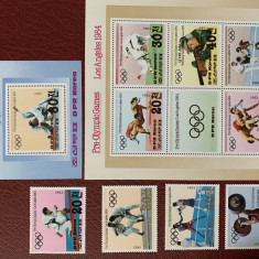 coreea de nord - Timbre sport, jocurile olimpice 1984, nestampilate MNH