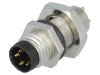 Conector M8 Tată 4 Pin pentru Panou cu Piuliță Spate