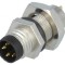 Conector M8 Tată 4 Pin pentru Panou cu Piuliță Spate