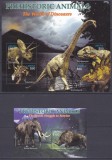 DB1 Liberia Dinozauri MS + SS MNH, Nestampilat
