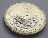 338. Moneda Insulele Man 1 crown 1979 (Standing figure and ship), Europa
