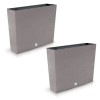Set 2 jardiniere decorative, imitatie ratan, cafeniu, 58x18x49.8 cm, Rato Case, Prosperplast