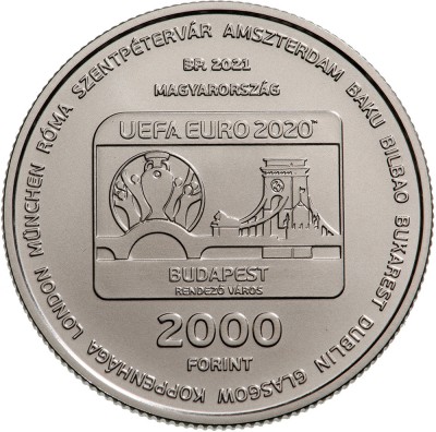 Ungaria 2000 Forint 2021 Campionatul European de Fotbal Budapesta BU foto