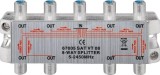 Splitter TV Satelit 8 Cai Goobay 5-2450MHz, Mufe F, Semnal Digital, DC-Pass, Argintiu