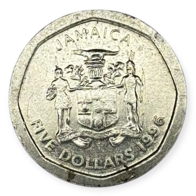 JAMAICA 5 DOLLARS 1996 [1] XF + , km 163 foto