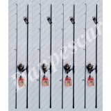 SET 4 Lansete SLIM EASTSHARK LEGNA 3,6m+Mulinete WINDBLADE GB8000+4 ROLE FIR