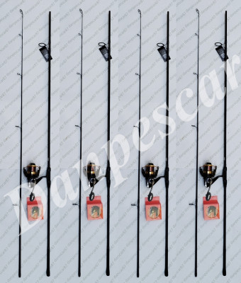 SET 4 Lansete SLIM EASTSHARK LEGNA 3,6m+Mulinete WINDBLADE GB8000+4 ROLE FIR foto